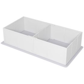 Whelping Box for Dogs and Puppies w/ Waterproof Pee Pad & Adjustable Door for Medium, Small Dogs, 77" x 38" x 19" (Option: White-1060x580x210 mm)