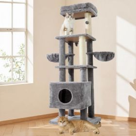 Gardner Pets Large Cat Tree For Medium To Large Cats, Heavy-Duty Cat Tower With Scratch Post And Washable Top Perch. Self-pickup Orders Supported (Option: 6Tier Basic Version Gray)