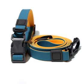 Waterproof Wear-Resistant & Tear-Proof Two-color honeycomb embossed traction rope set  Anti-Slip Buckle Easy-to-Clean 4.92FT Adjustable Length Be (Color: Blue-orange, size: 2.5cm*150cm)